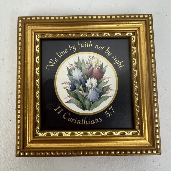 Heartfelt Collectible A Touch of Life II Corinthians 5:7 4x4 Inch Live By Faith - Picture 2 of 10